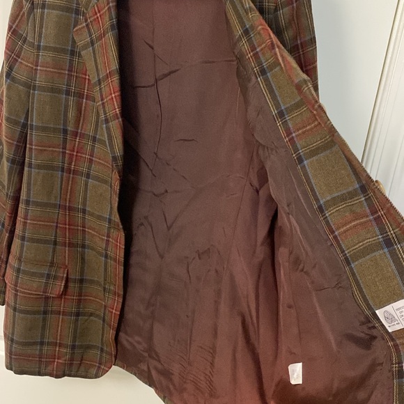 Brooks Brothers Plaid Blazer Size 16 Worsted Wool - Picture 12 of 16